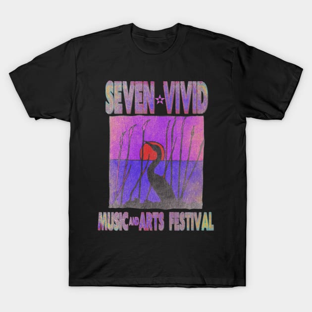 Seven Vivid Music Festival Merch V1 T-Shirt by wreckingbally